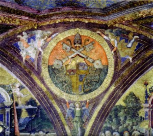 Icon of CAPILLA SIXTINA Y APARTAMENTOS BORGIA Apartamentos Borja Sala De Las Artes Liberales Detalle Escudo