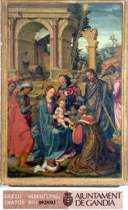Icon of VIRGEN Y NIÑO AL QUE LLEVAN REGALOS-CLARISAS GANDIA
