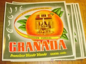 Icon of Postal 28398324 CROMOS NARANJAS DE GANDIA