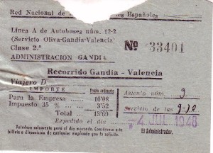 Icon of Billete Autobus 1948